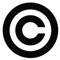 Copyright symbol logo vector