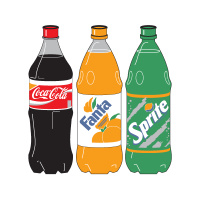 Coca-Cola Three Bottle logo