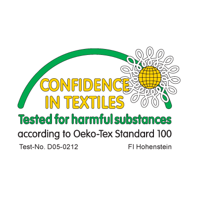 Confidence in textiles logo vector logo