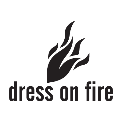 Dress on fire logo vector logo