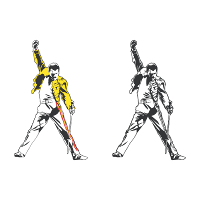 Freddie Mercury tribute vector logo