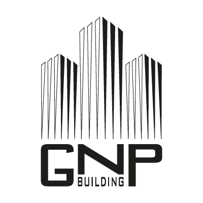 GNP building BW logo vector logo