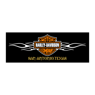 Harley-Davidson with Flames logo vector logo