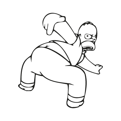 Homer Butt Homero Trasero vector logo