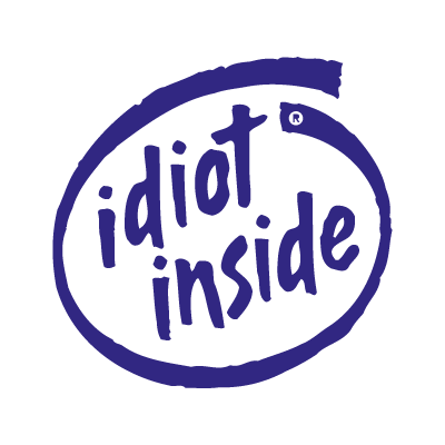 Idiot inside logo vector logo