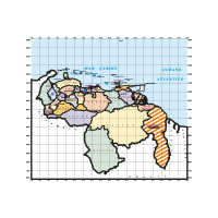 Mapa politico de Venezuela vector