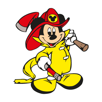 Mickey Mouse Fireman vector logo