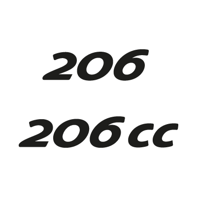 Peugeot 206 logo vector logo