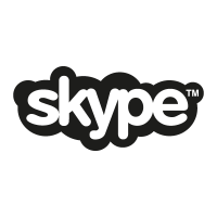 Skype black logo