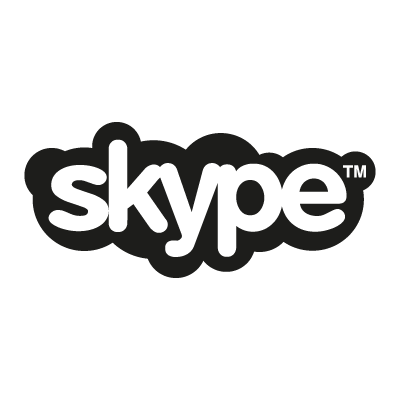 Skype black logo vector logo