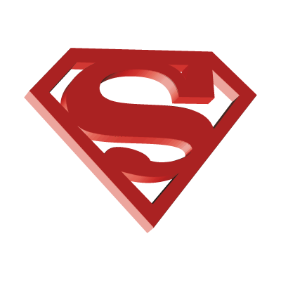 Superman 3D logo vector logo