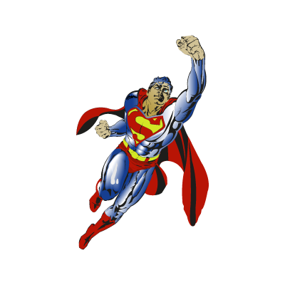 Superman flying vector