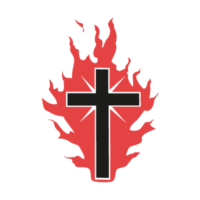 The Cross On Fire For God vector logo