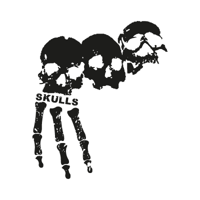 3 skulls vector