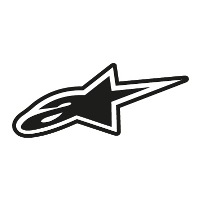 Alpine stars Black logo vector