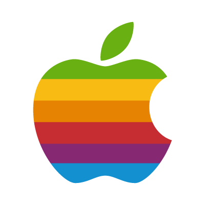 Apple Classic rainbow logo vector logo
