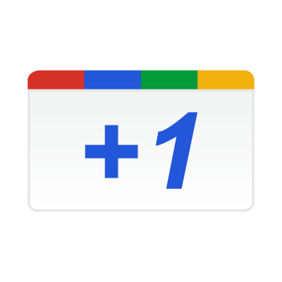 Google +1 logo vector logo