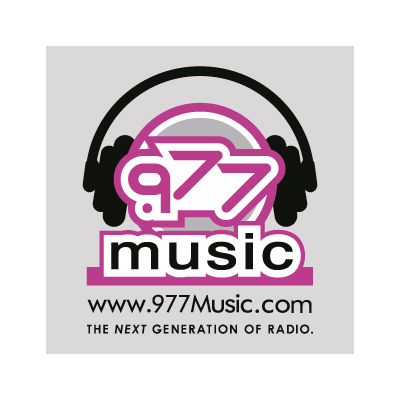 977 music logo vector